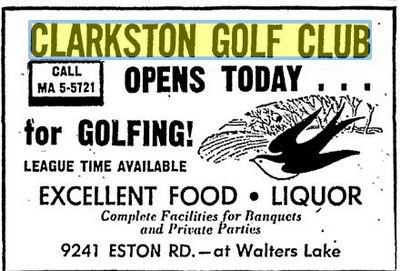 Clarkston Golf Club - March 1962 (newer photo)